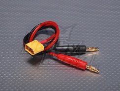 Cable para cargador XT60 hembra conector banana de 4mm