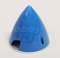 Spinner plastico con base metalica 3" (75mm) Azul